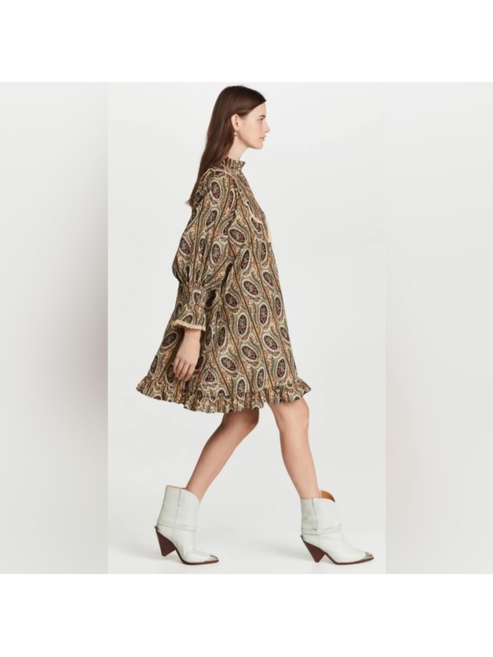 ByTiMo Paisley Baby Cord Shift Dress - Size XS - Picture 3 of 10